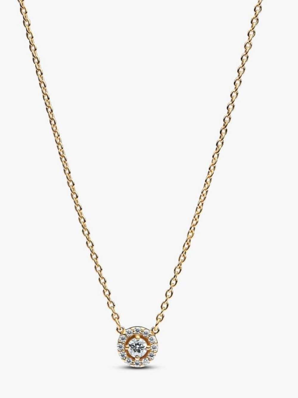 Pandora Round Pavé Halo Pendant Necklace